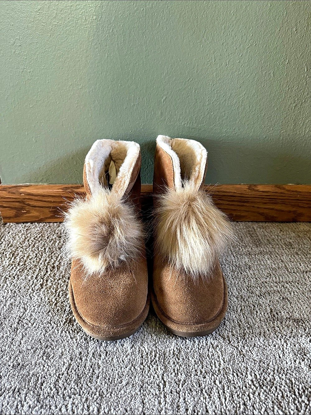 Bearpaw Libby Pom Winter Boots Brown US 8